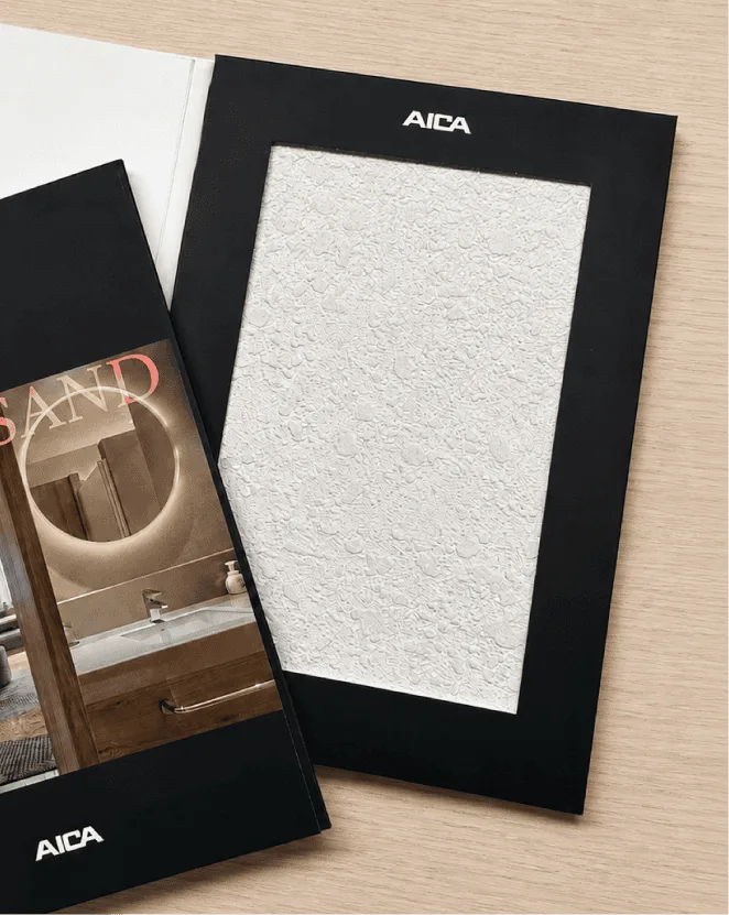 Jolysand by aica texture sample board Jolysand by aica texture sample board