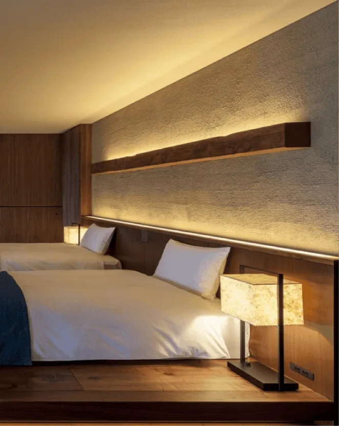 Jolysand hotel bedroom textured feature wall Jolysand hotel bedroom textured feature wall